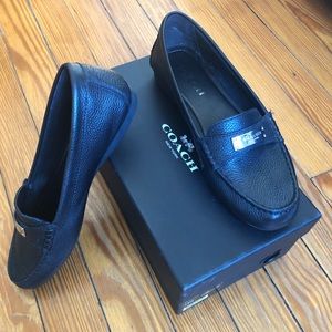 Coach Fredrica Pebble Grain Leather Flats